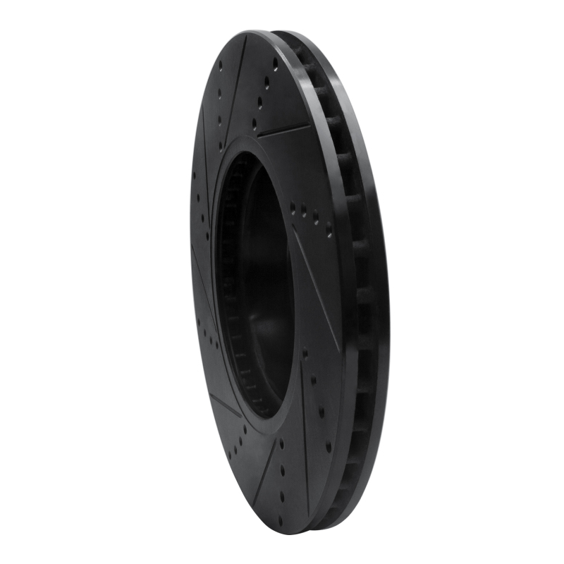 BMW 440I Coupe Brake Rotor (1) - Front Right - R1 Concepts - Drilled & Slotted - Black - `13-`20